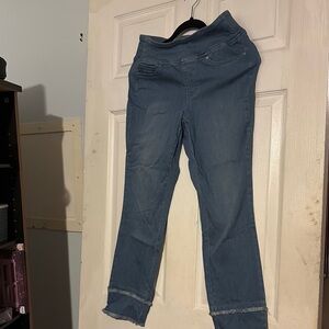 Belle by Kim Gravel TripleLuxe Reg Denim Cropped Straight-Leg Size 2 A491541